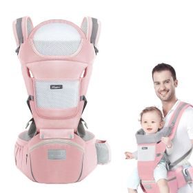 Baby Carrier with Hip Seat, Multi-Functional 9 in 1 Baby Carrier (Color: pink)