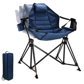 Hammock Camping Chair Folding 350 lbs Foldable Portable Rocking Chairs for Adults Outside Swinging Camp with Stand Lawn Garden Hanging Outdoor (Color: as Pic)
